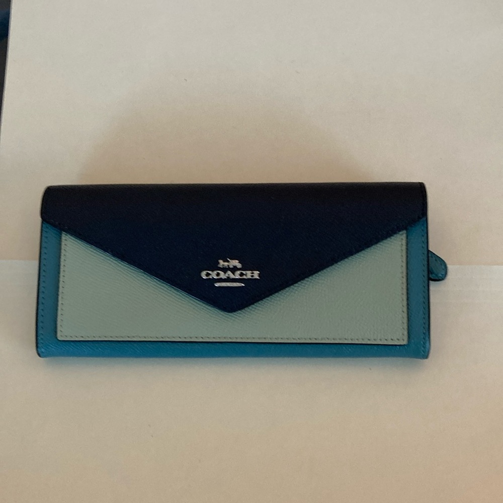 Coach colorblock soft wallet